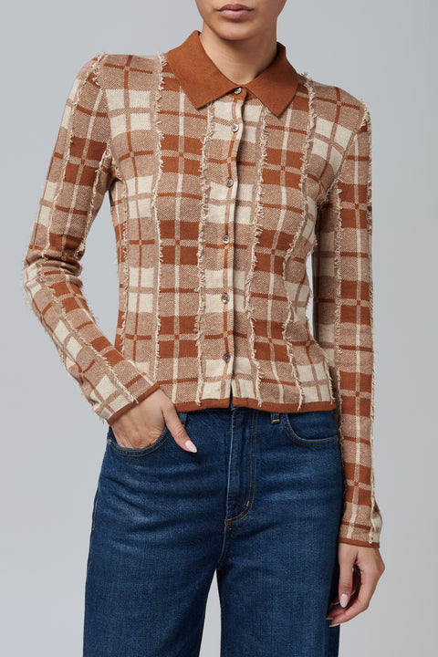 Brown Plaid Elle Top