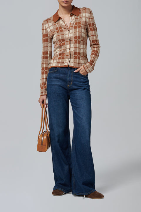 Brown Plaid Elle Top