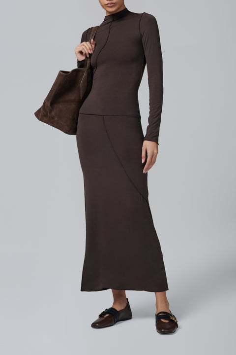 Dark Brown Vana Skirt