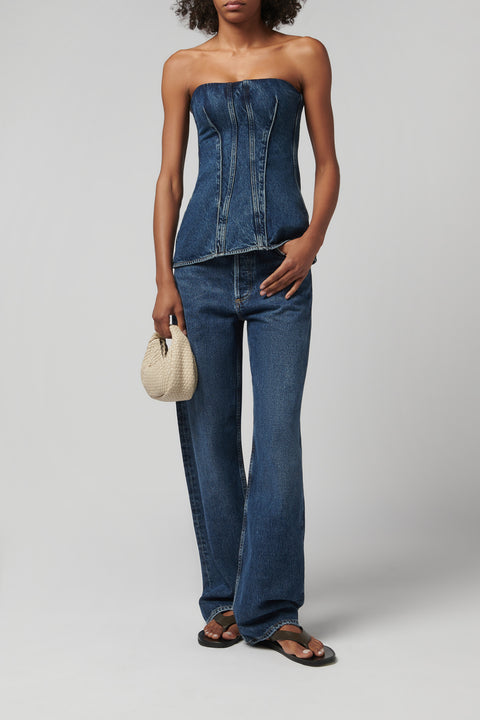 Blue Lara Denim Corset
