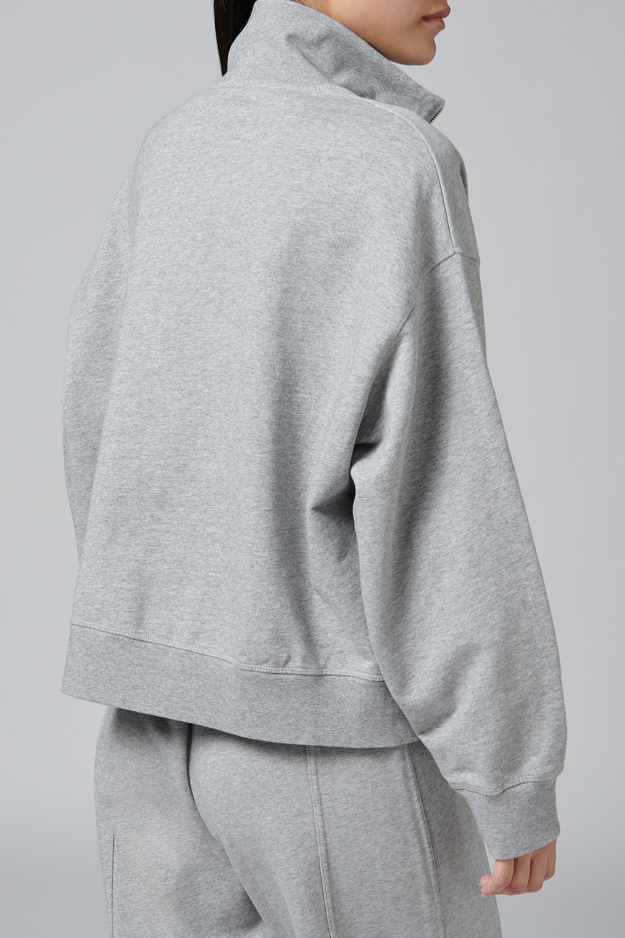 Ganni Grey Isoli Half Zip Jumper