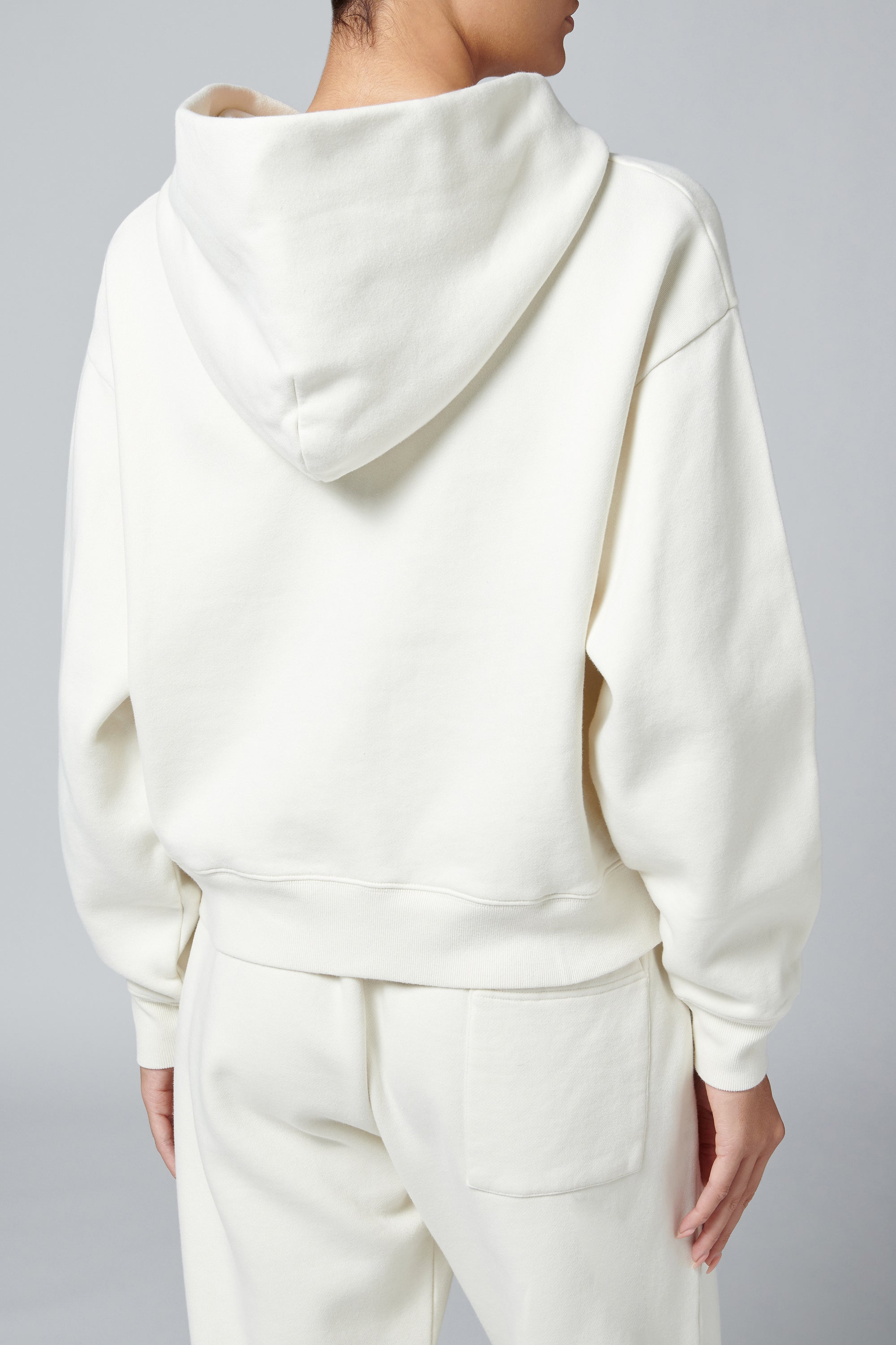 Sporty & Rich White Vendome La Embroidered Zip Hoodie