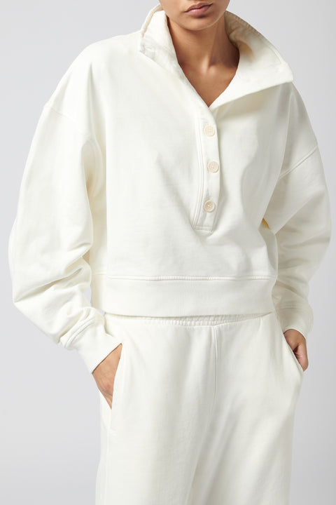 White Mirelle Funnel Neck Top