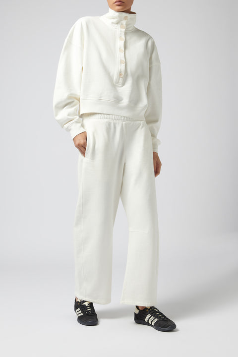 White Mirelle Funnel Neck Top