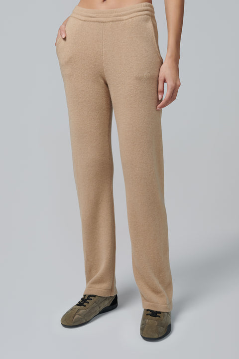 Brown S Logo Cashmere Pant