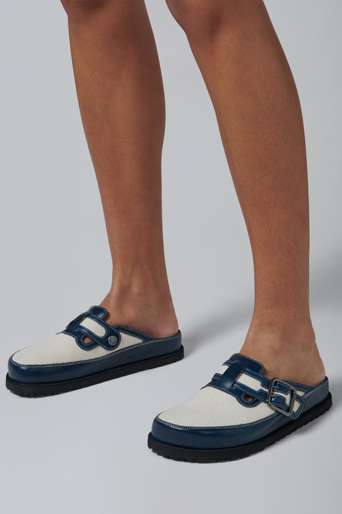 Navy Boston Bold Canvas Loafer