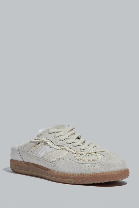 Beige Crochet Mule Sneakers