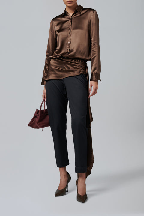 Brown Shirt Bodysuit