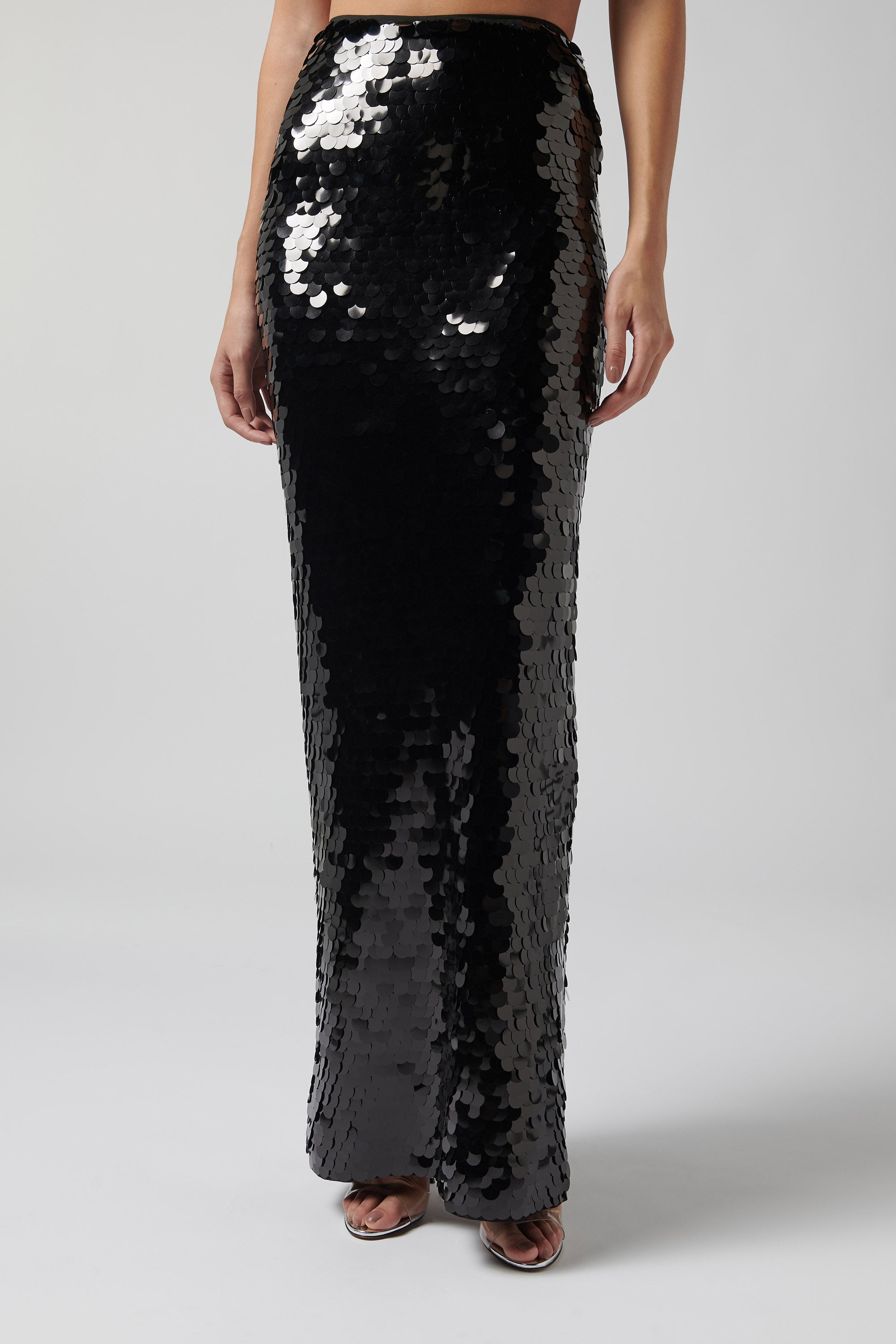 Paris Georgia Black Mermaid Sequin Skirt Black / S
