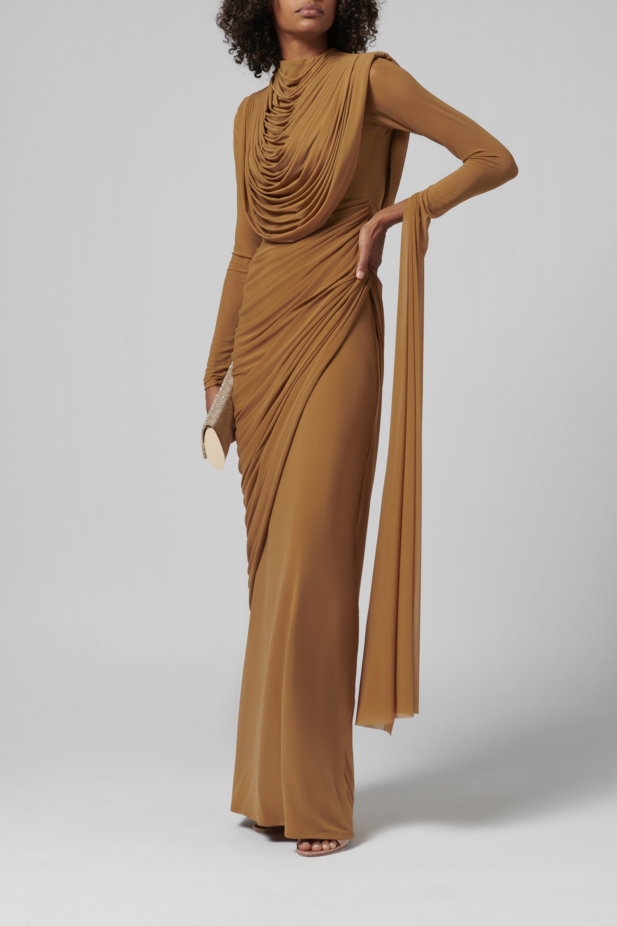Deme by Gabriella Beige Ivanna Maxi Dress Beige / XL