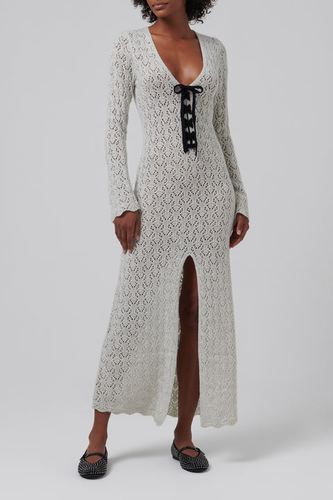 Beige Canada Crochet Dress