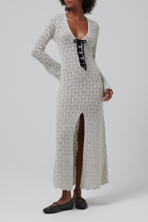 Beige Canada Crochet Dress