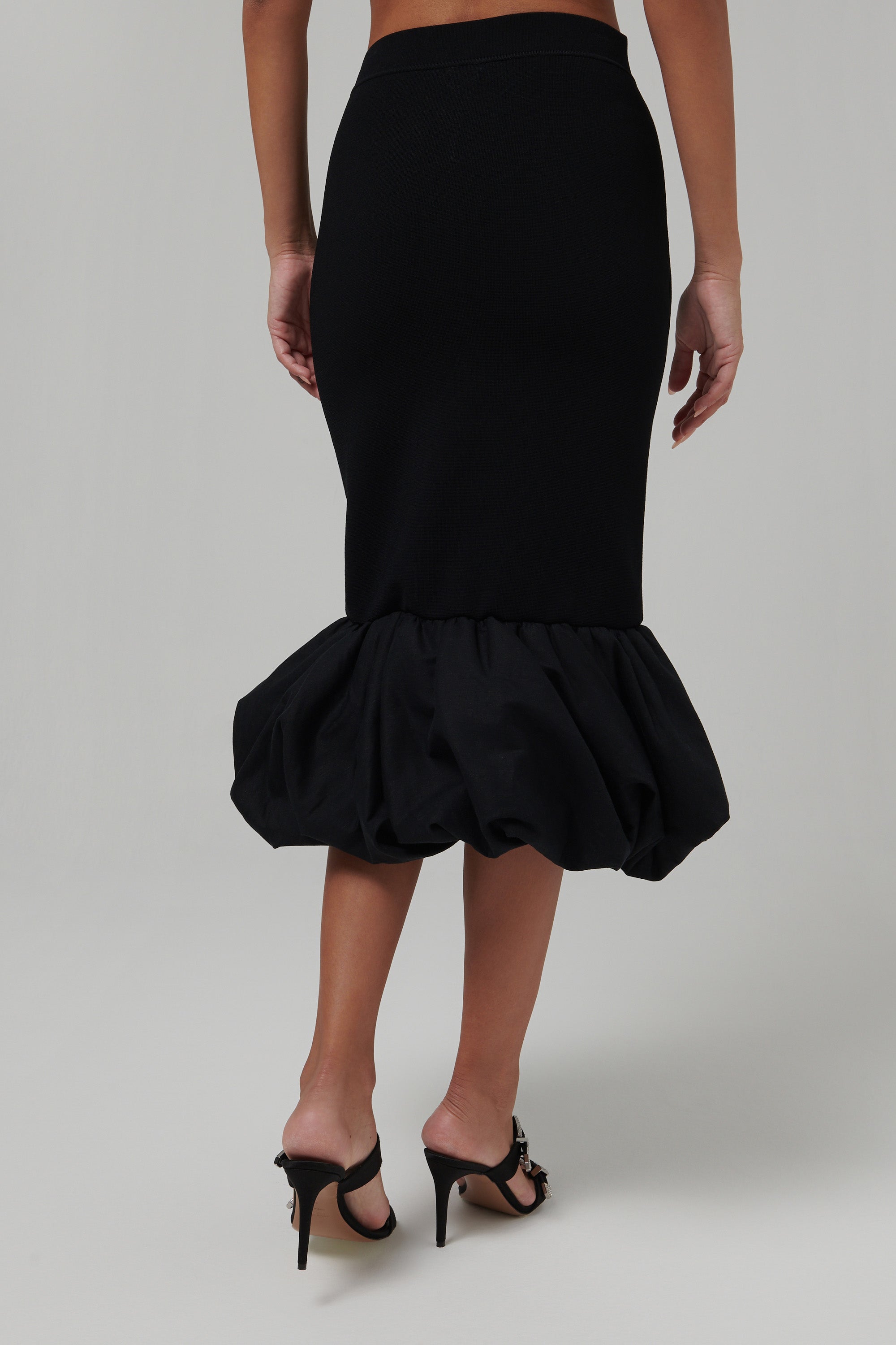 Simkhai Black Camille Midi Skirt