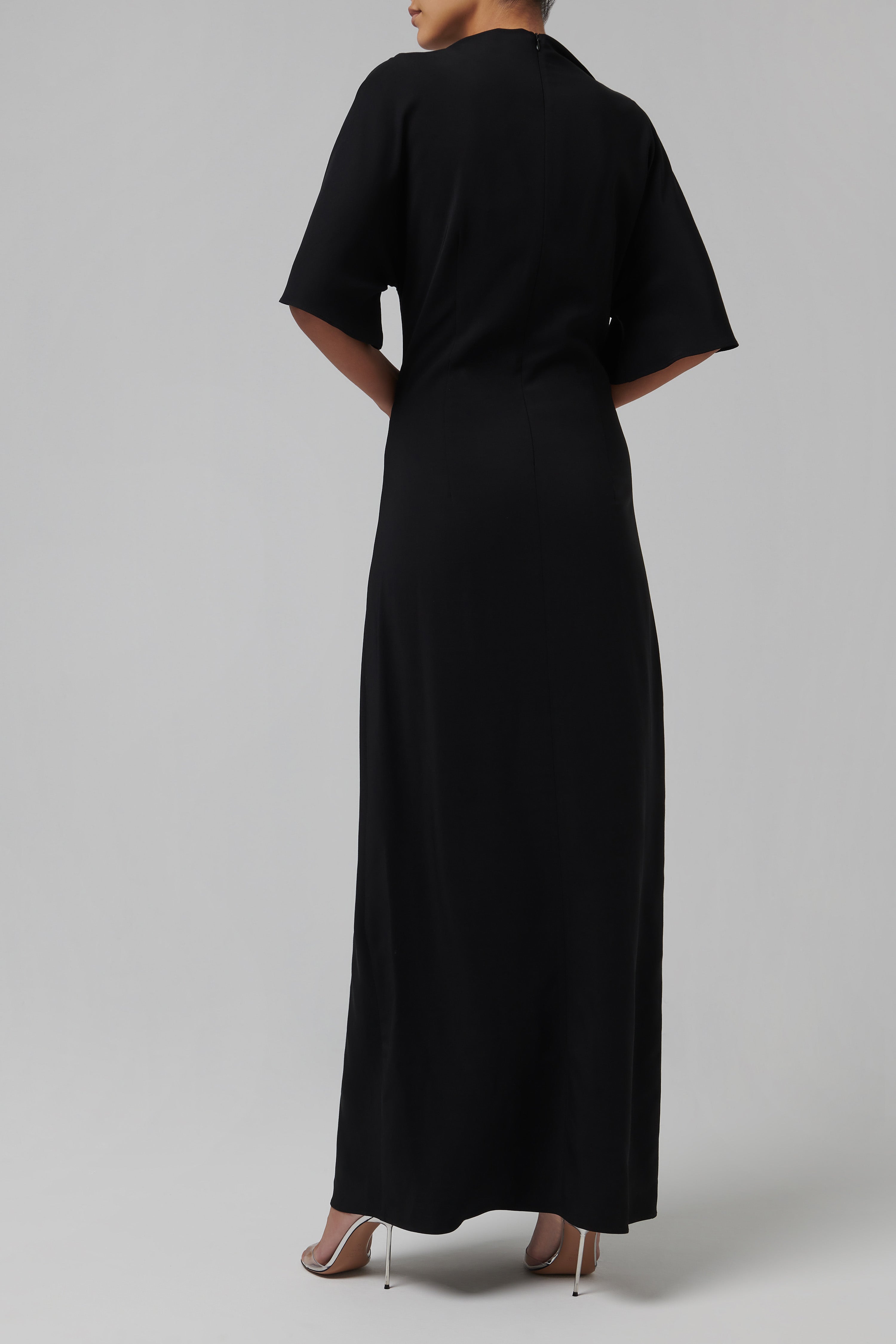 Rohe Black Integrated Twisted Knot Dress