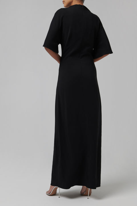Black Integrated Twisted Knot Dress