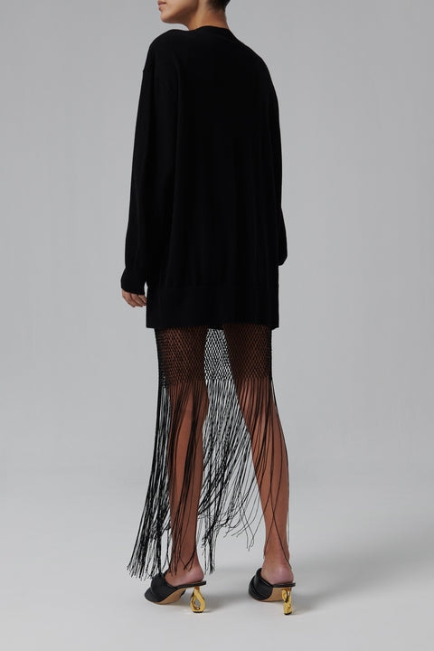 Black Macrame Monumnet Dress