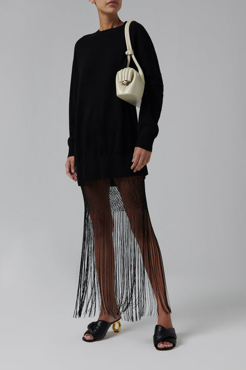 Black Macrame Monumnet Dress