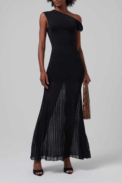 Black Indigo Twist Dress