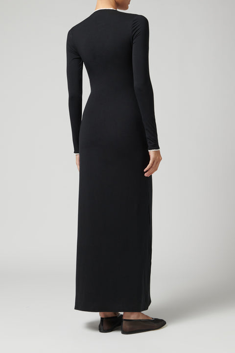 Black Foz Maxi Dress