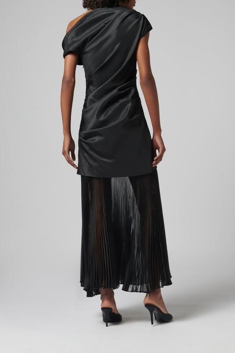 Black Ammalie Combo Midi Dress