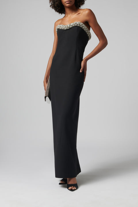 Black Riona Bustier Gown