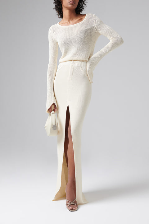 White Sei Maxi Skirt