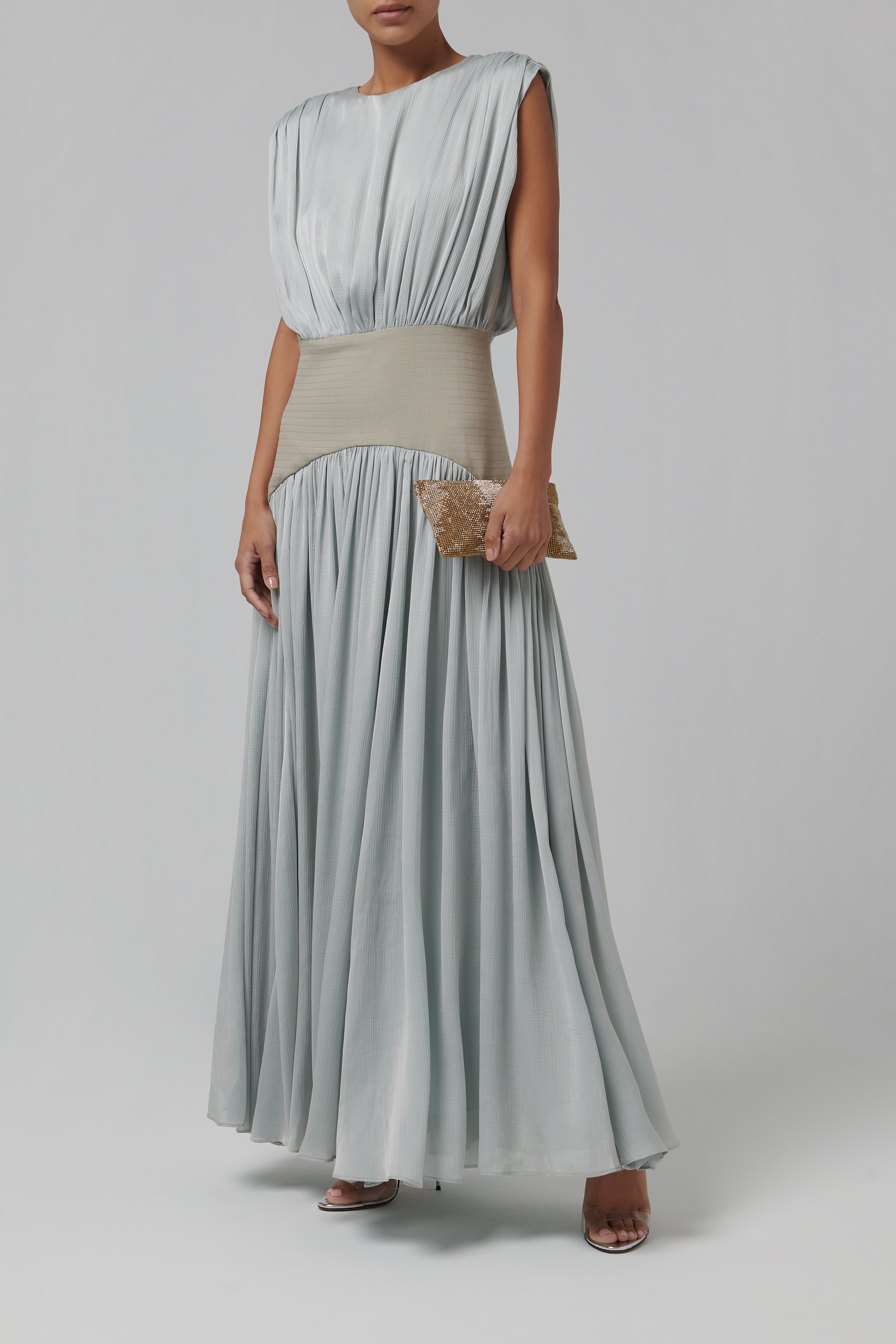 Abadia Blue Suri Maxi Dress Abadia Blue Suri Maxi Dress
