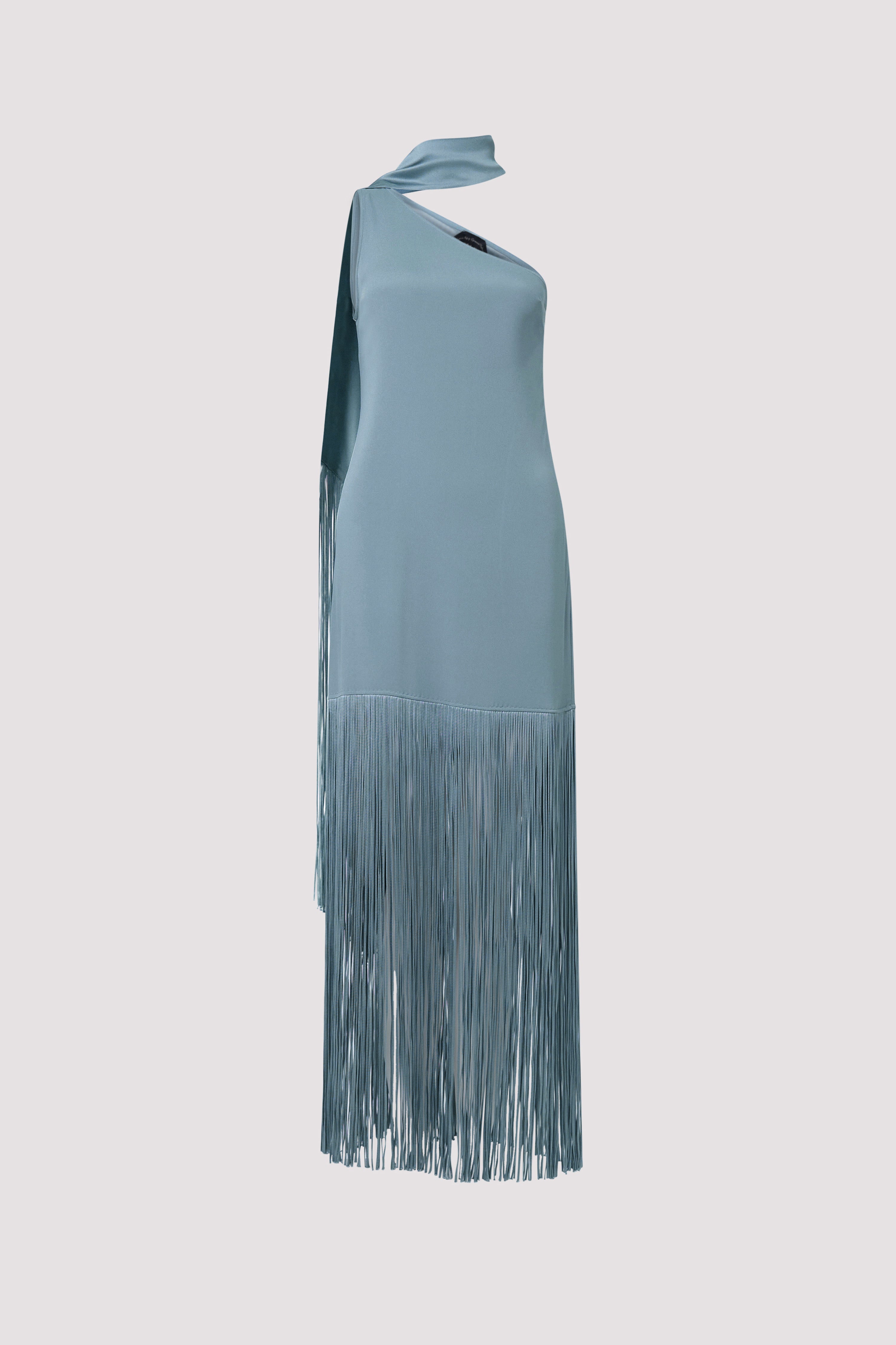 Taller Marmo Blue Atlanta Fringed Dress