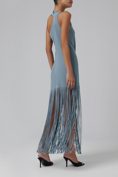 Blue Atlanta Fringed Dress