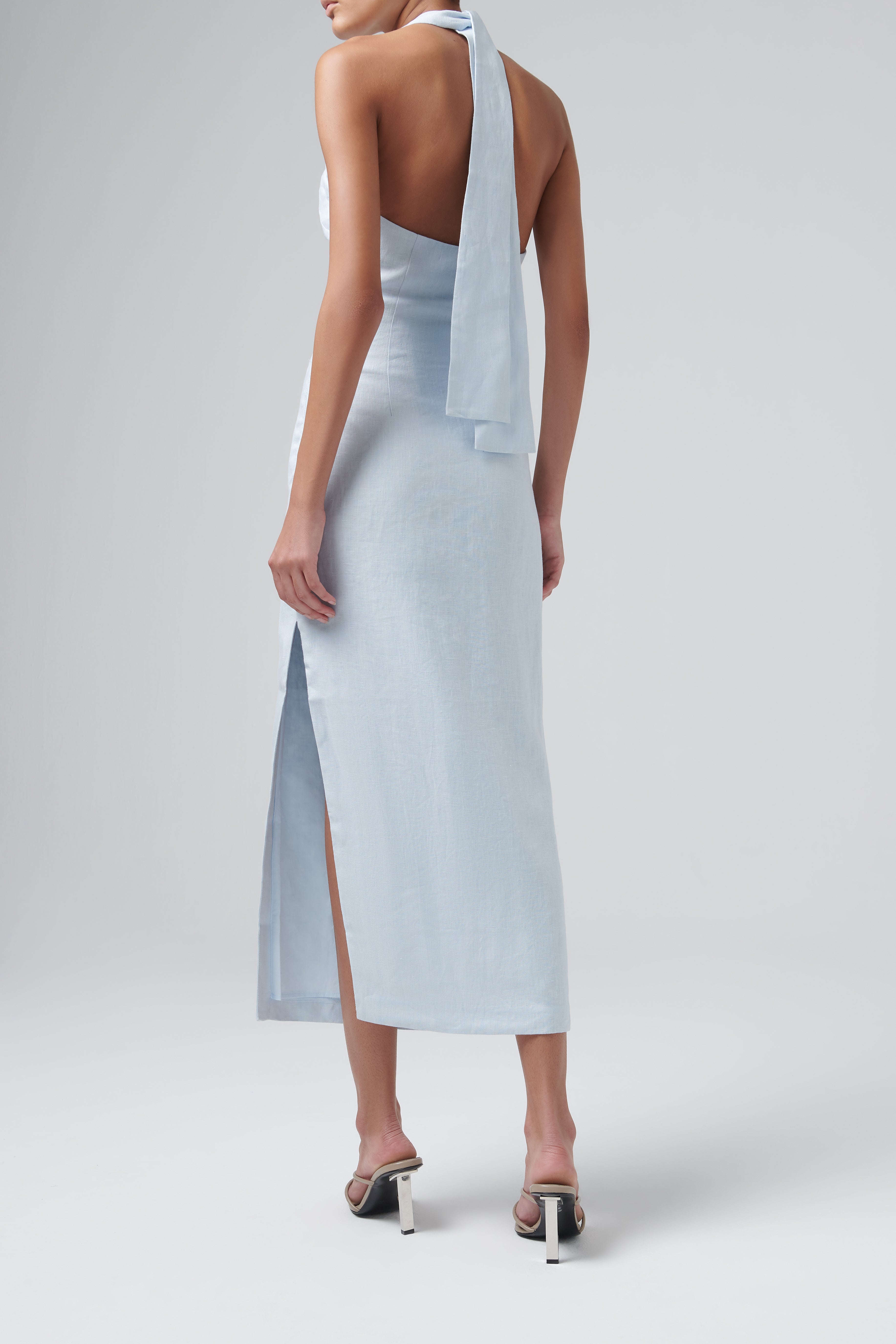 sir blue dress Sol Halter Mini Dress