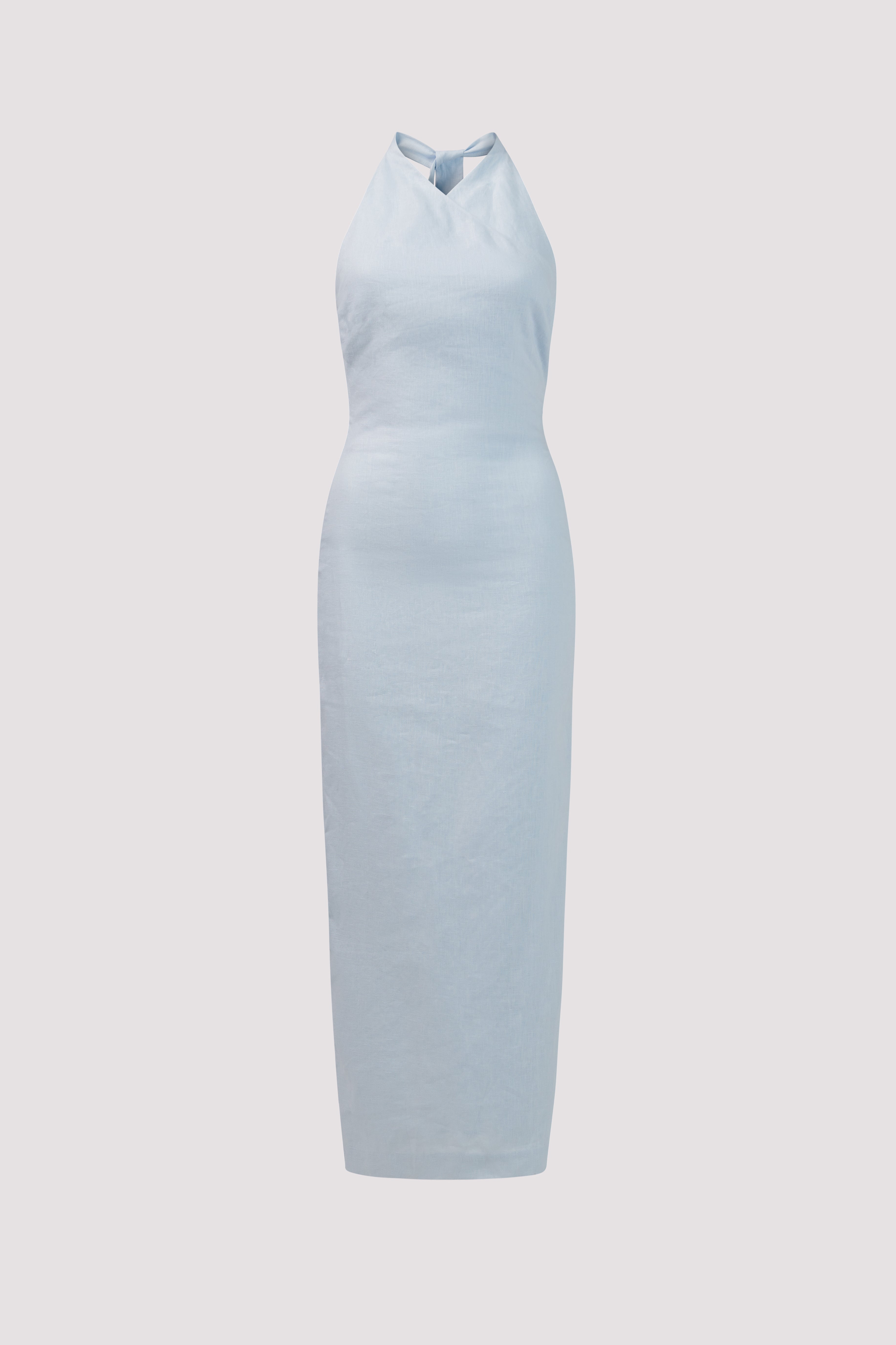 Sir. Blue Iris Halter Linen Midi Dress Sir. Blue Iris Halter Linen Midi Dress