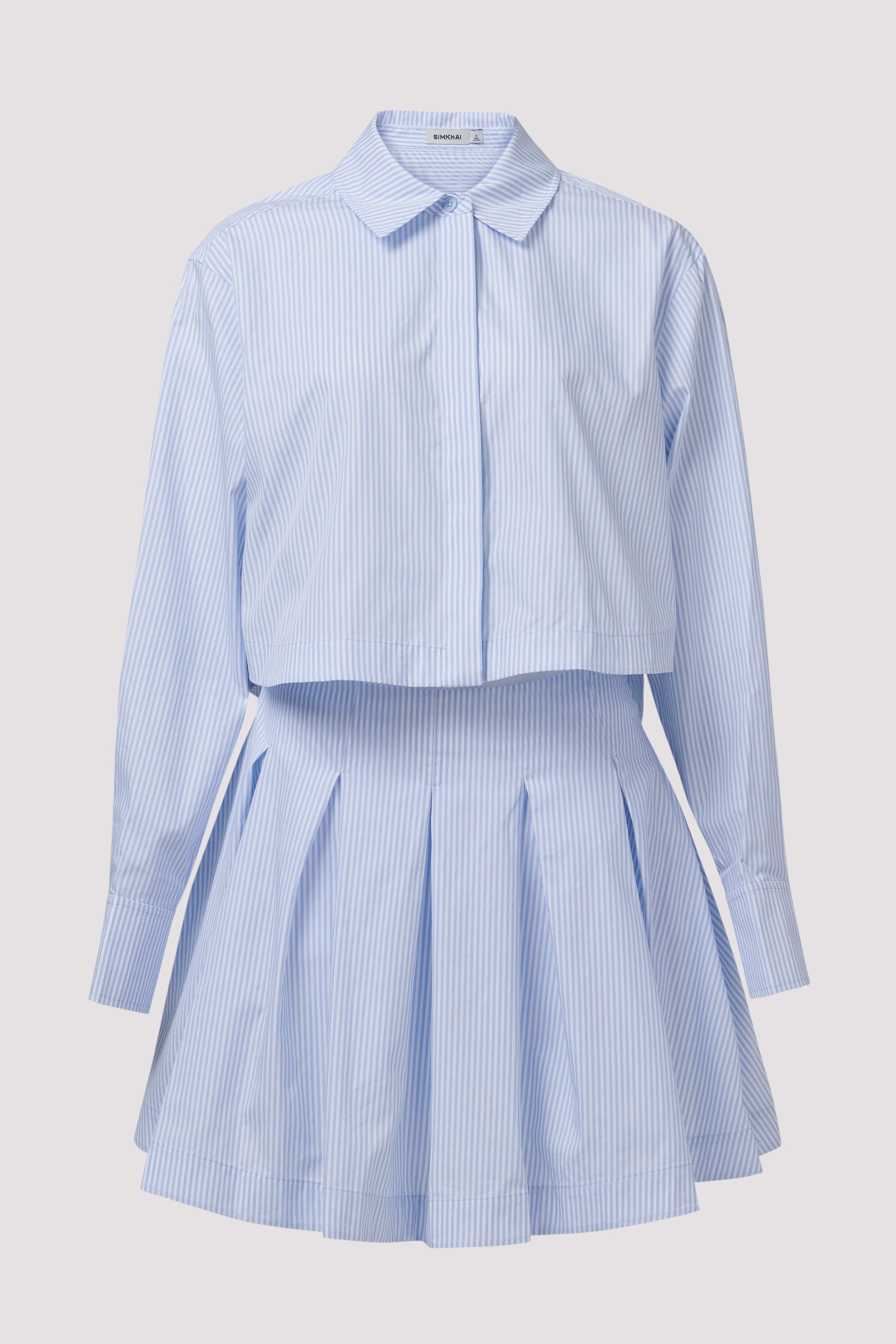 blue dress for baby girl Simkhai Blue Callas Pleated Mini Dress
