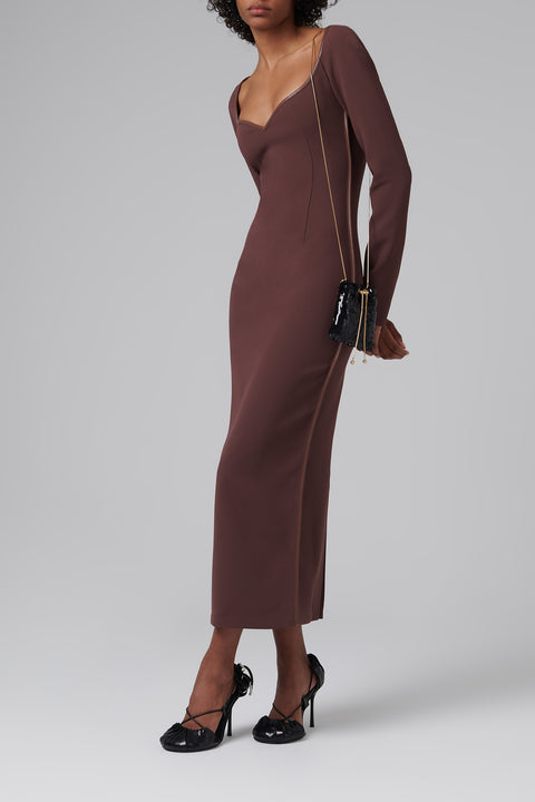 Brown Fabienne Midi Dress