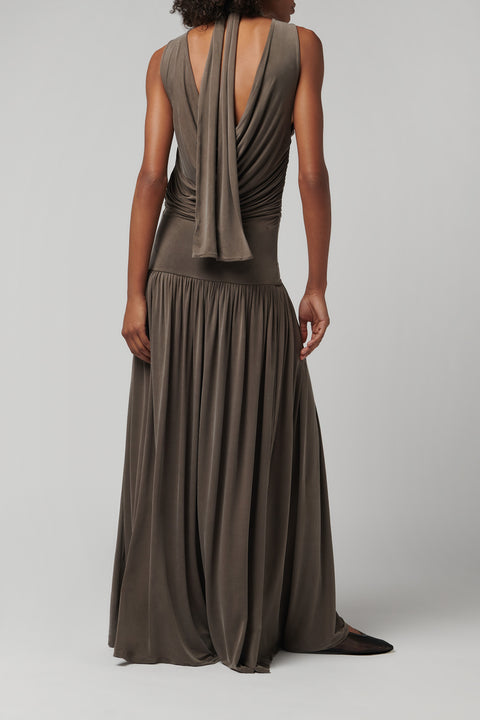 Dark Brown Alyve Maxi Dress