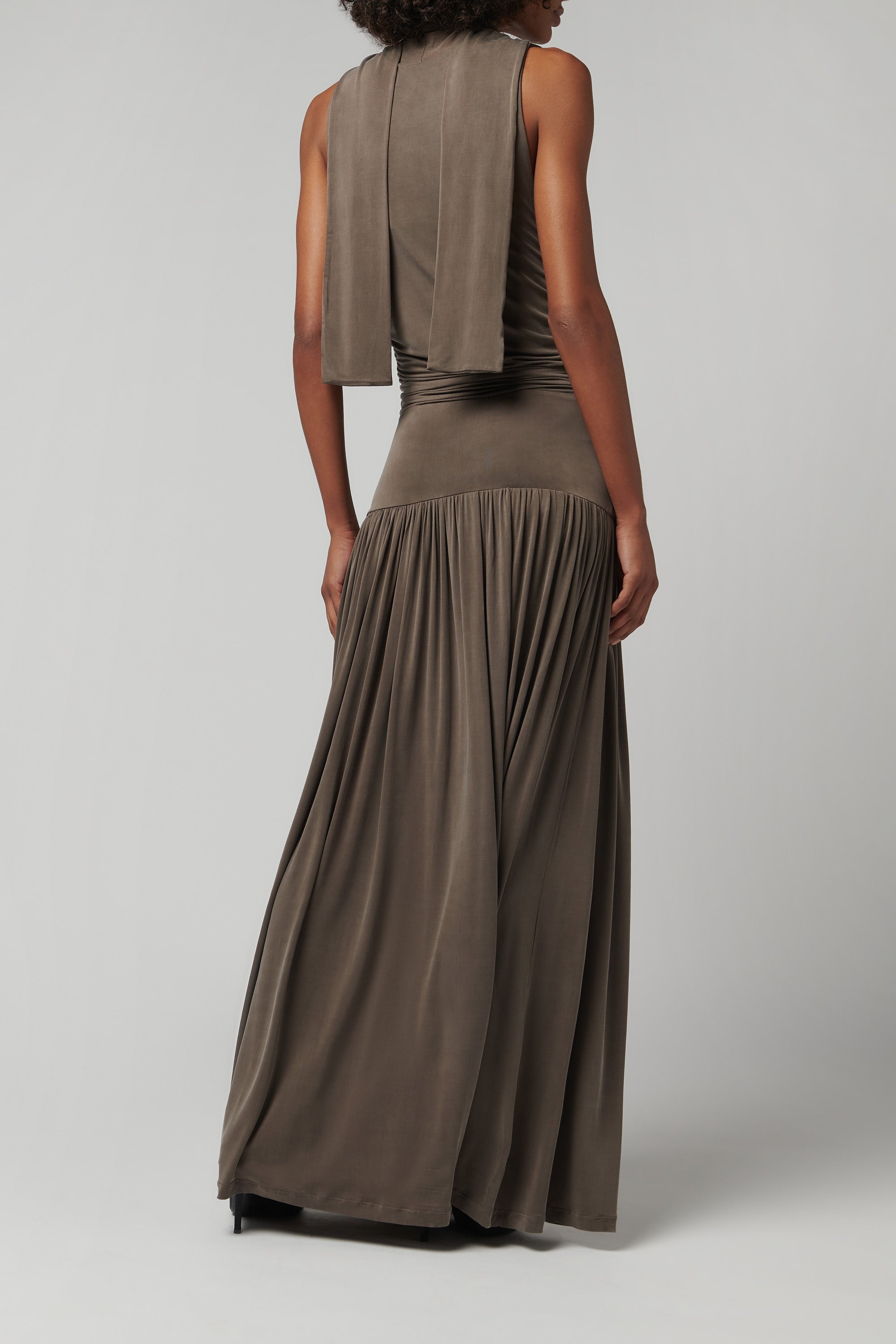 aya muse brown dress Aya Muse Dark Brown Alyve Maxi Dress Brown / M