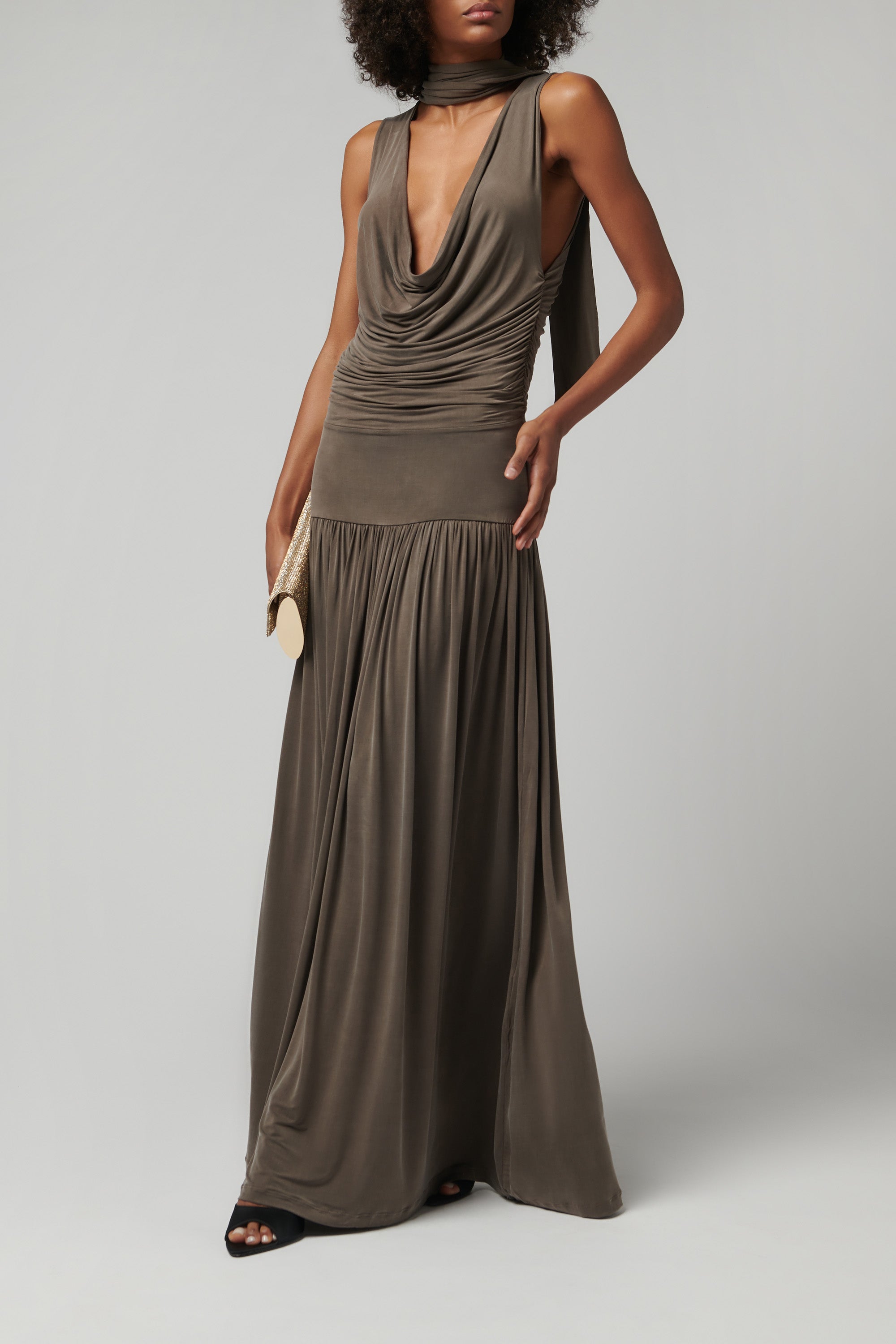 Aya Muse Dark Brown Alyve Maxi Dress Brown / M Aya Muse Dark Brown Alyve Maxi Dress Brown / M