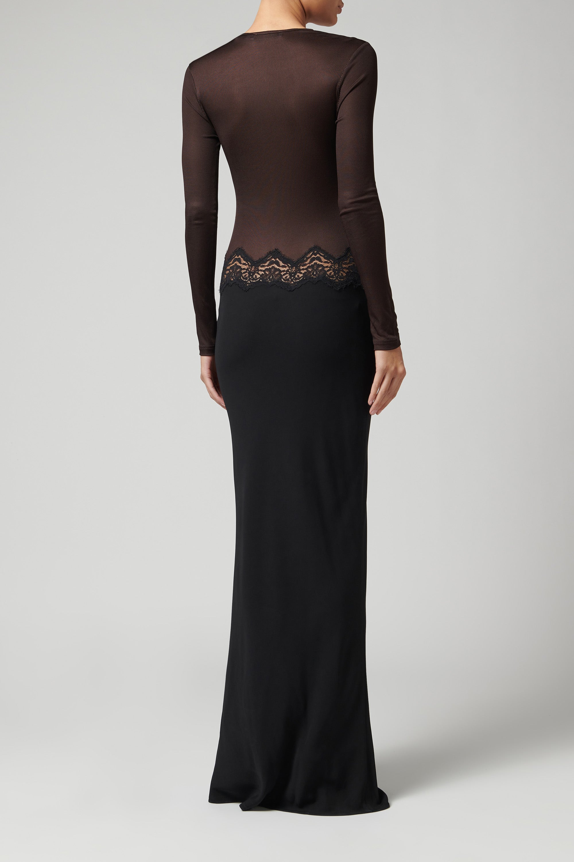 Christopher Esber Brown Verner Open Twist Lace Dress Christopher Esber Brown Verner Open Twist Lace Dress