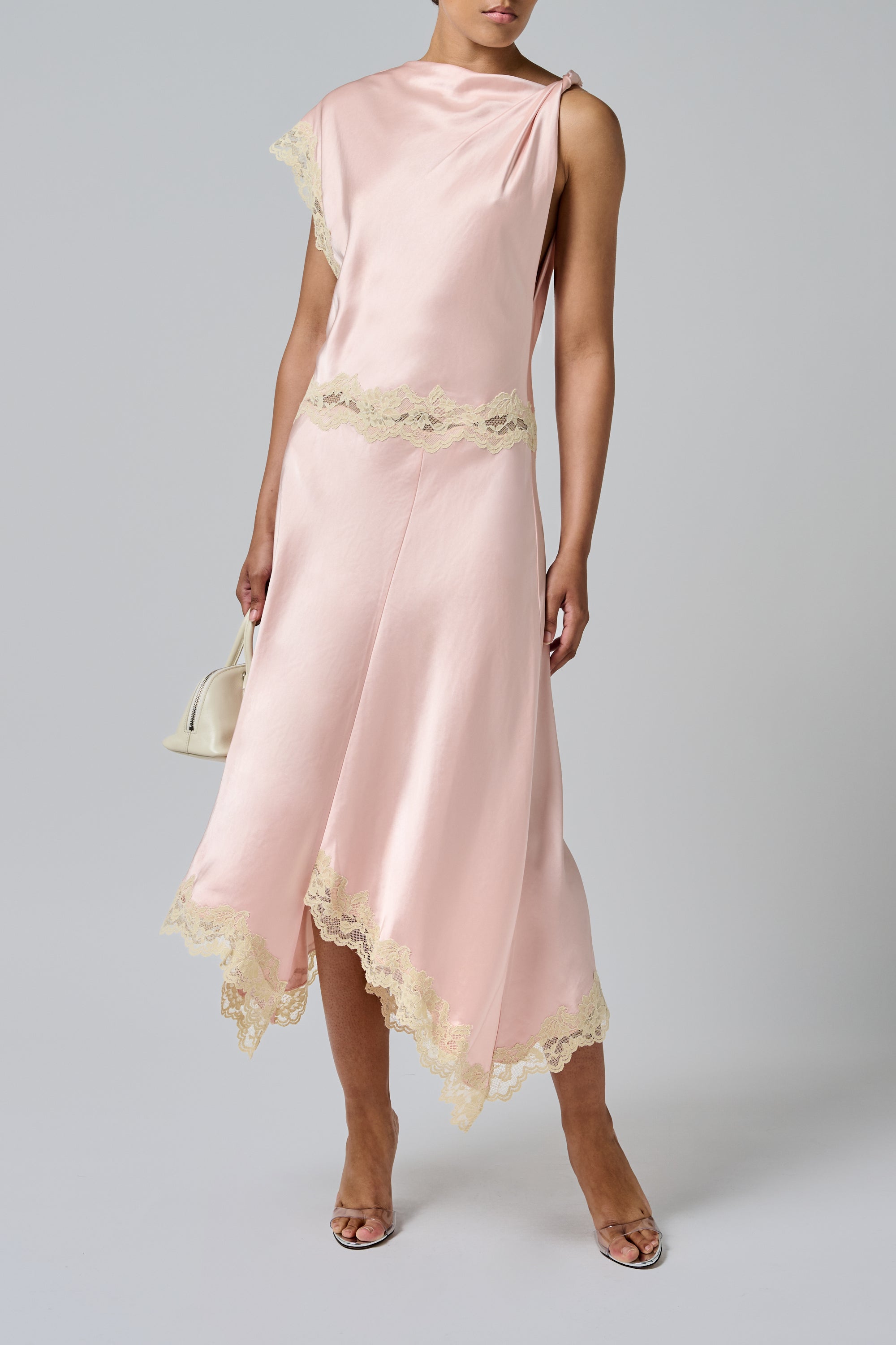 De La Vali Pink Asymmetric Dress