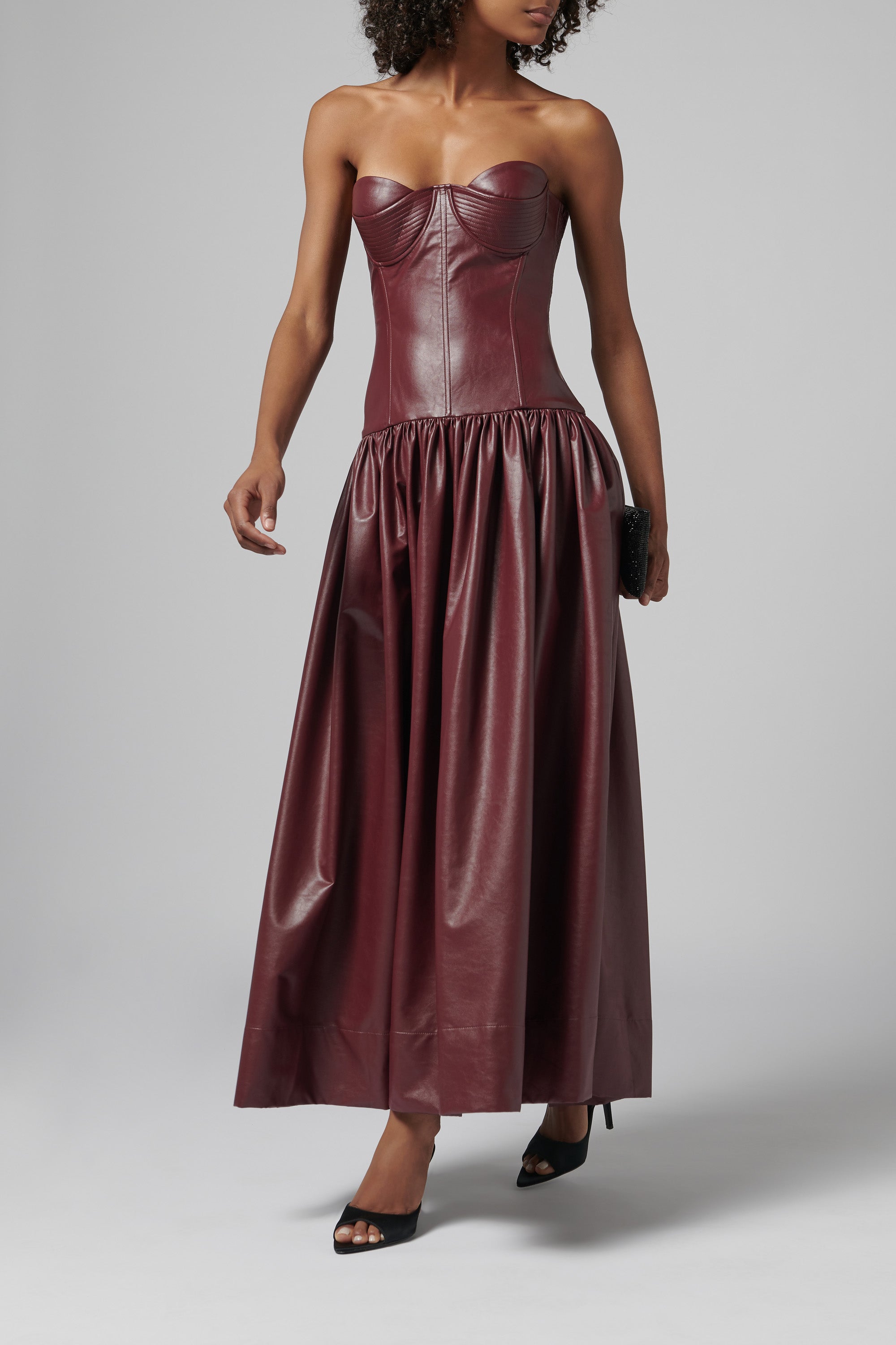 Anna October Burgundy Eliza Midi Dress Anna October Burgundy Eliza Midi Dress