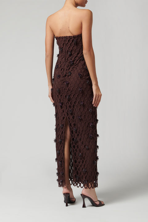 Burgundy Iridessa Bustier Gown