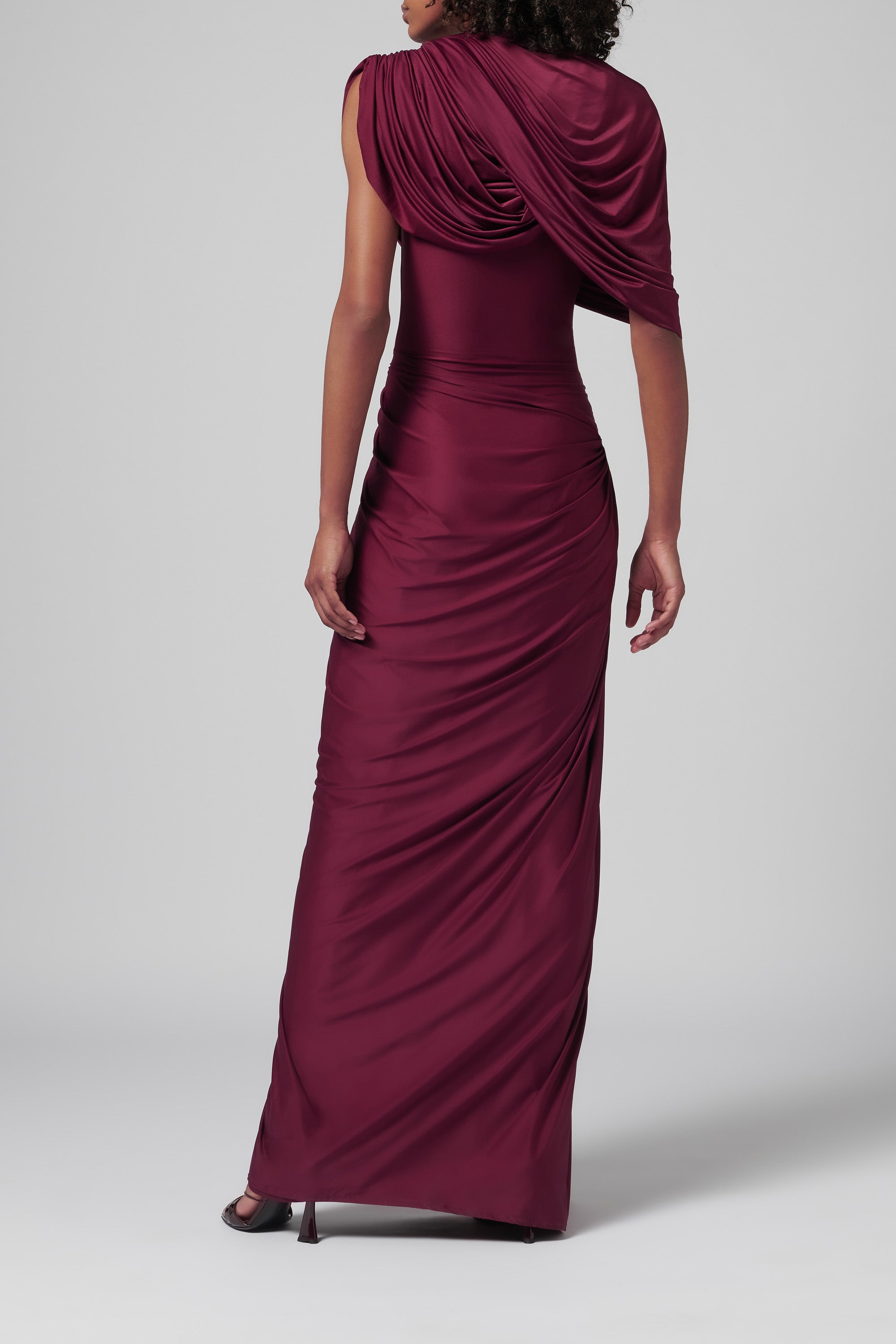 Deme by Gabriella Burgundy Bloom Maxi Dress