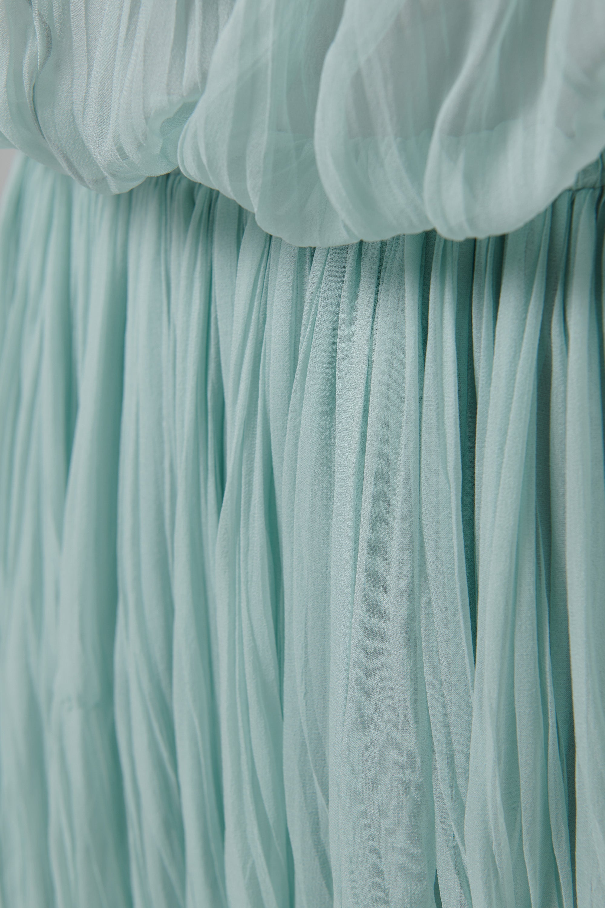 Blumarine Woman Pleated Dress Silk Chiffon With Scarf Light Blue 40