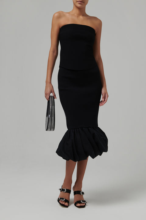 Black Shawn Bustier Top