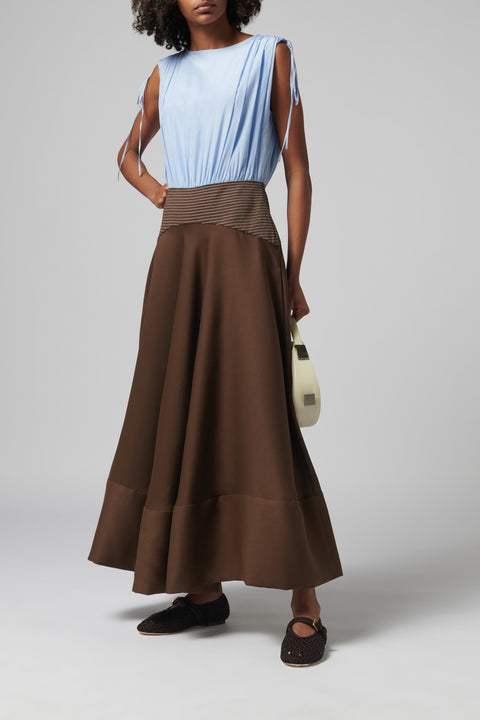 Blue and Brown Nuri Dress