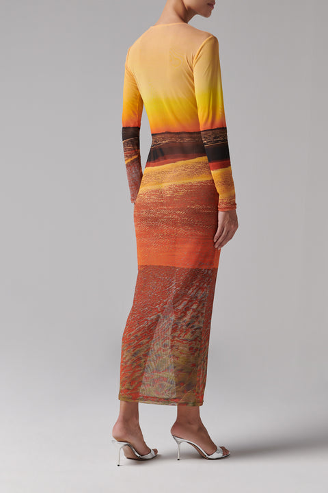 Orange High Tide Maxi Dress