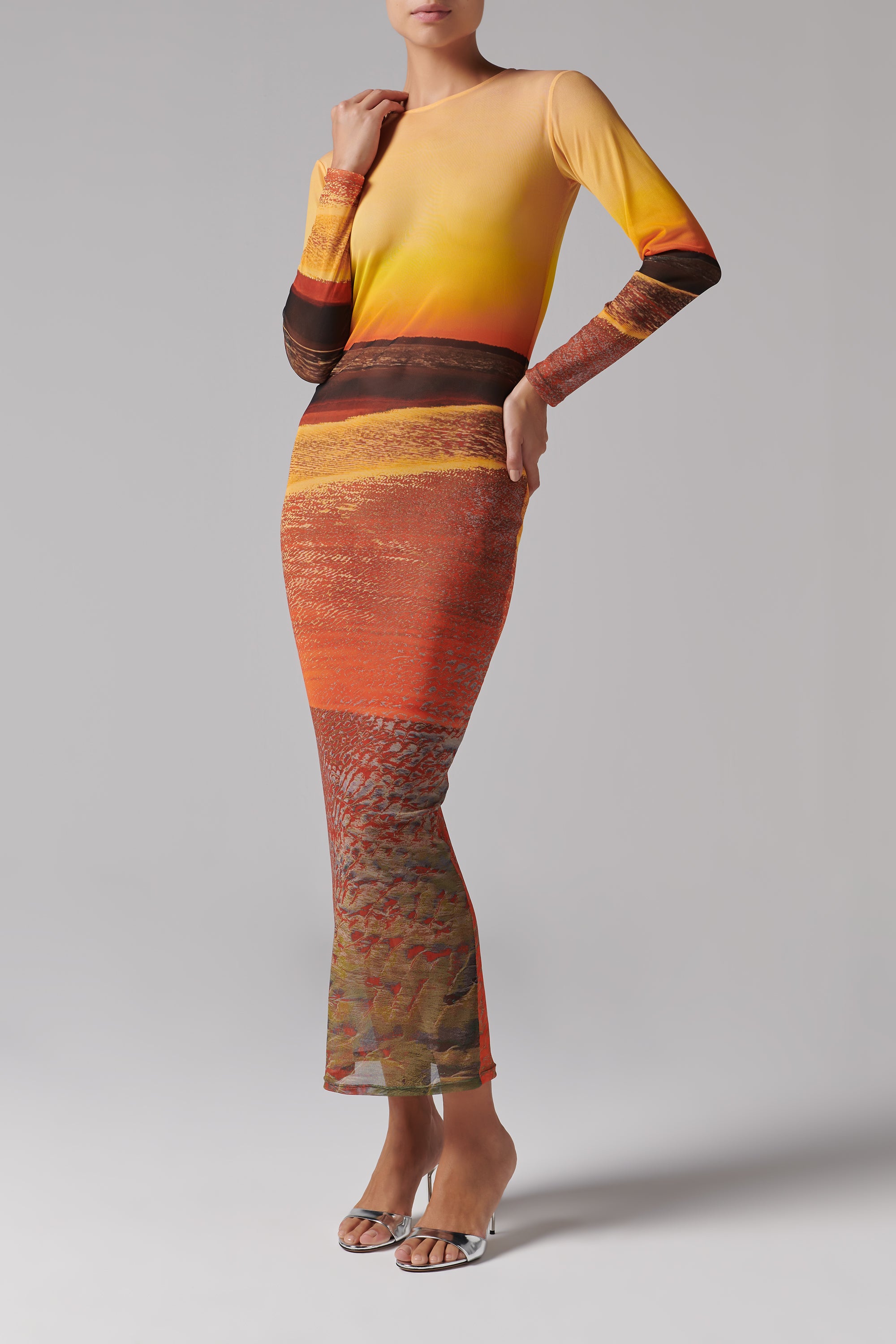 louisa ballou maxi dress Louisa Ballou High Tide Dress Painted Sunset