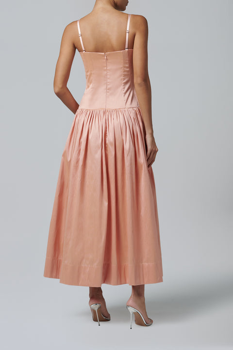 Orange Chloe Midi Dress