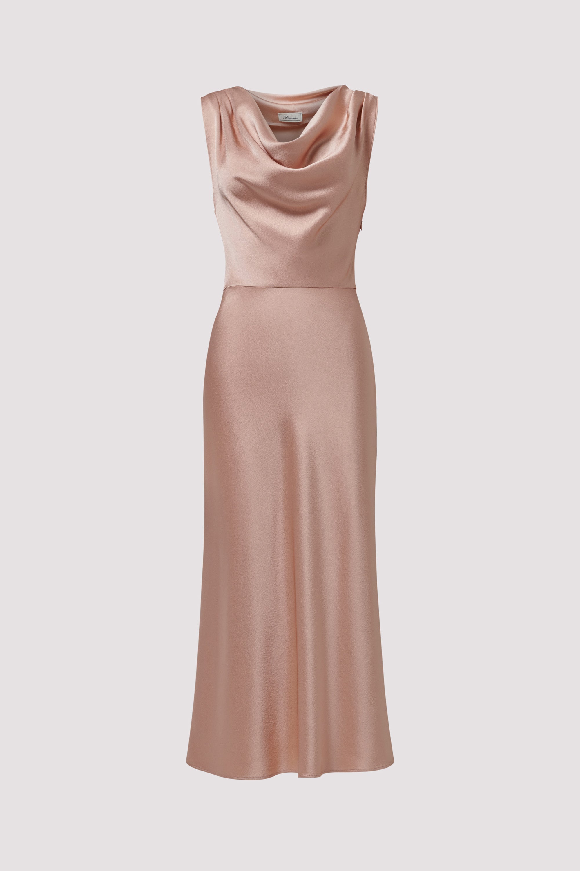 Blumarine Pink Satin Midi Dress