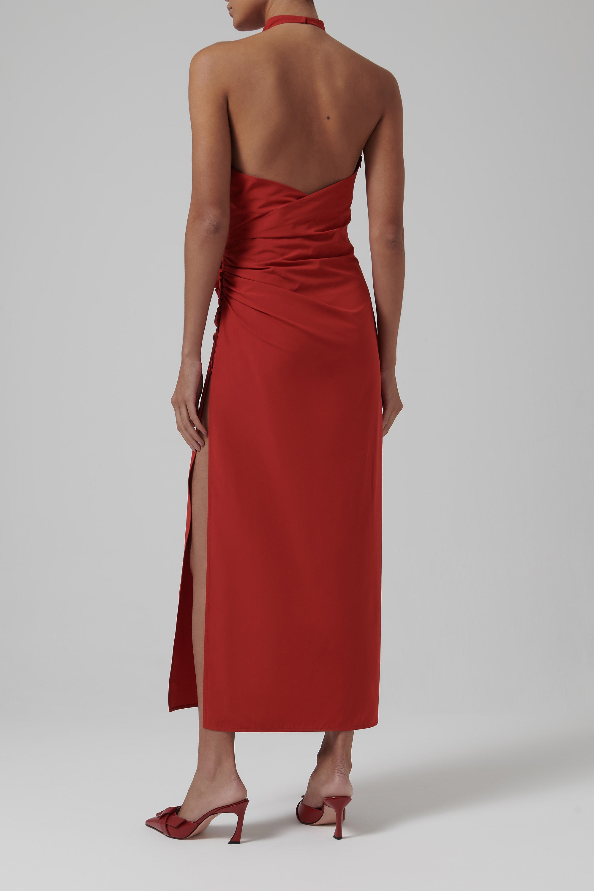 Magda Butrym Red Rose Midi Dress