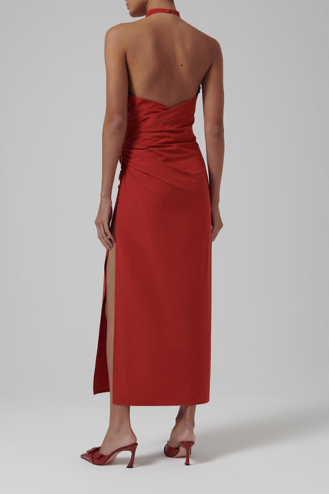 Red Rose Midi Dress